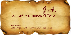 Gellért Annamária névjegykártya